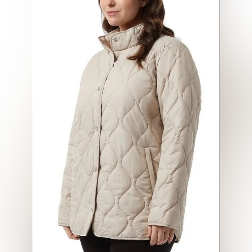 32 Degrees Quilted  Beige/Cream Jacket